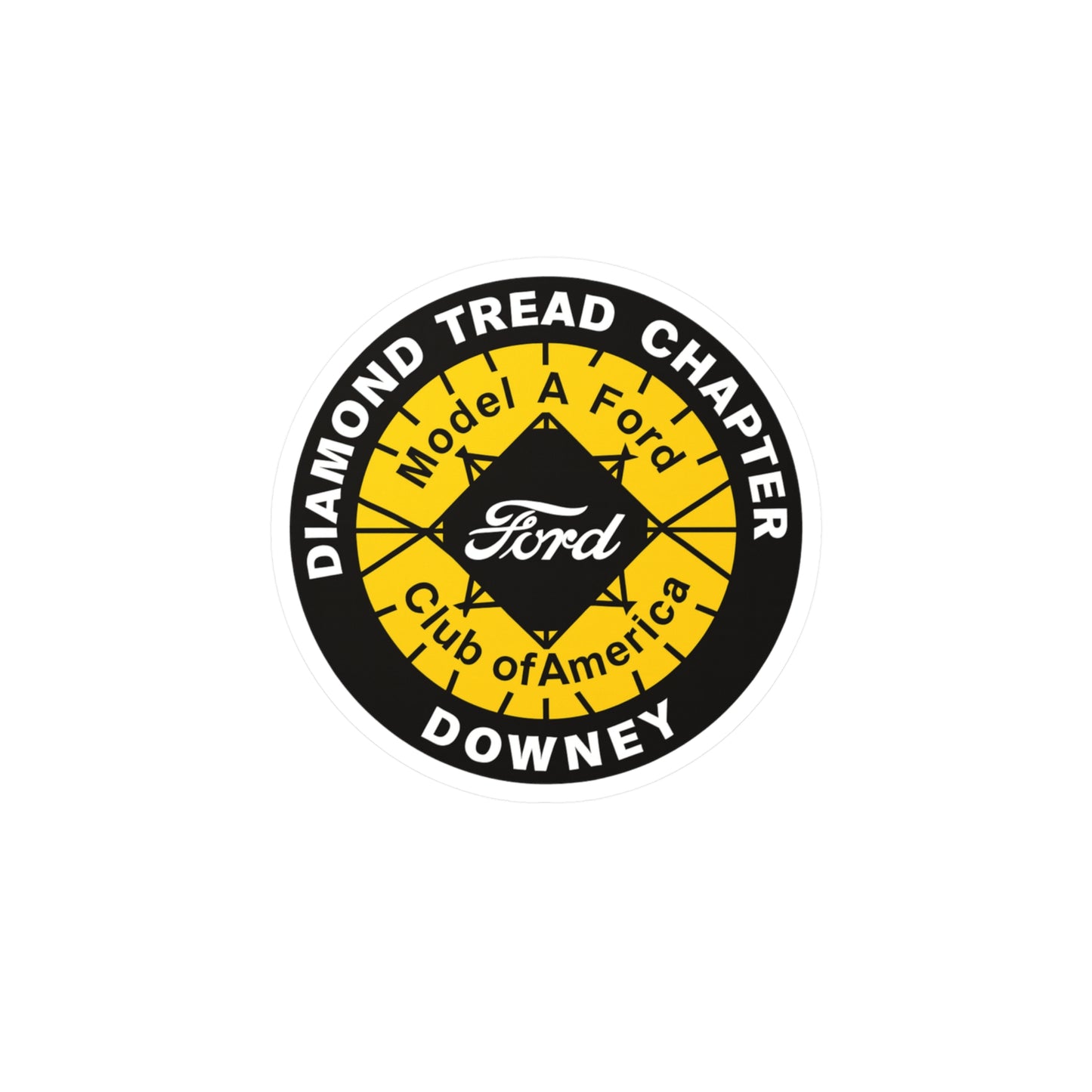 Diamond Tread Chapter Ford Club Vinyl Sticker — Kiss-Cut Decal