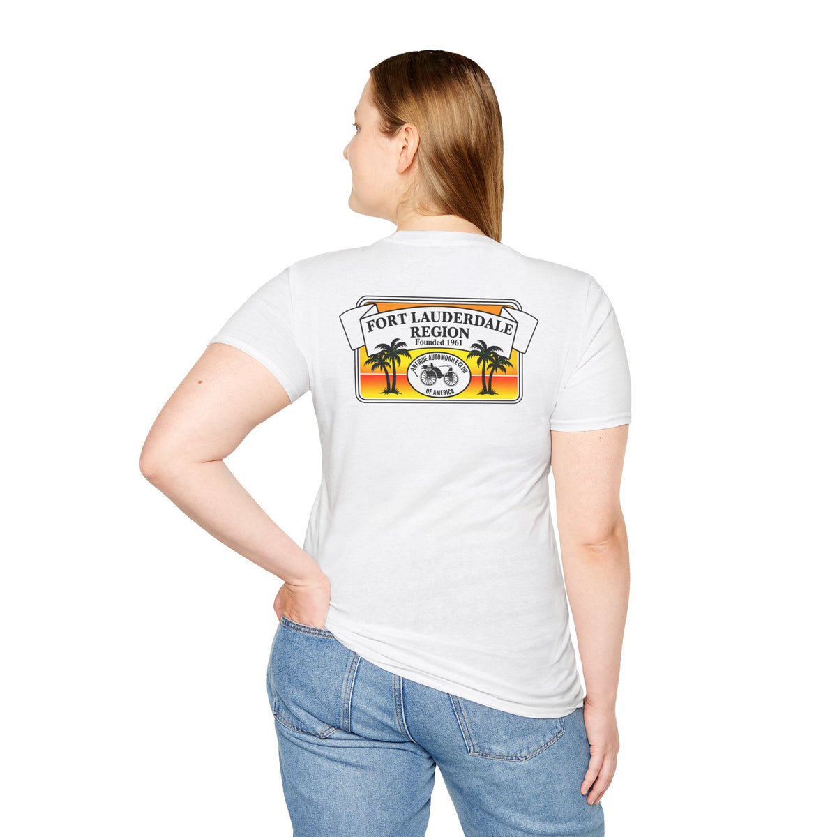 Fort Lauderdale Region AACA T-Shirt - Unisex Softstyle T-Shirt Front and Back Logos