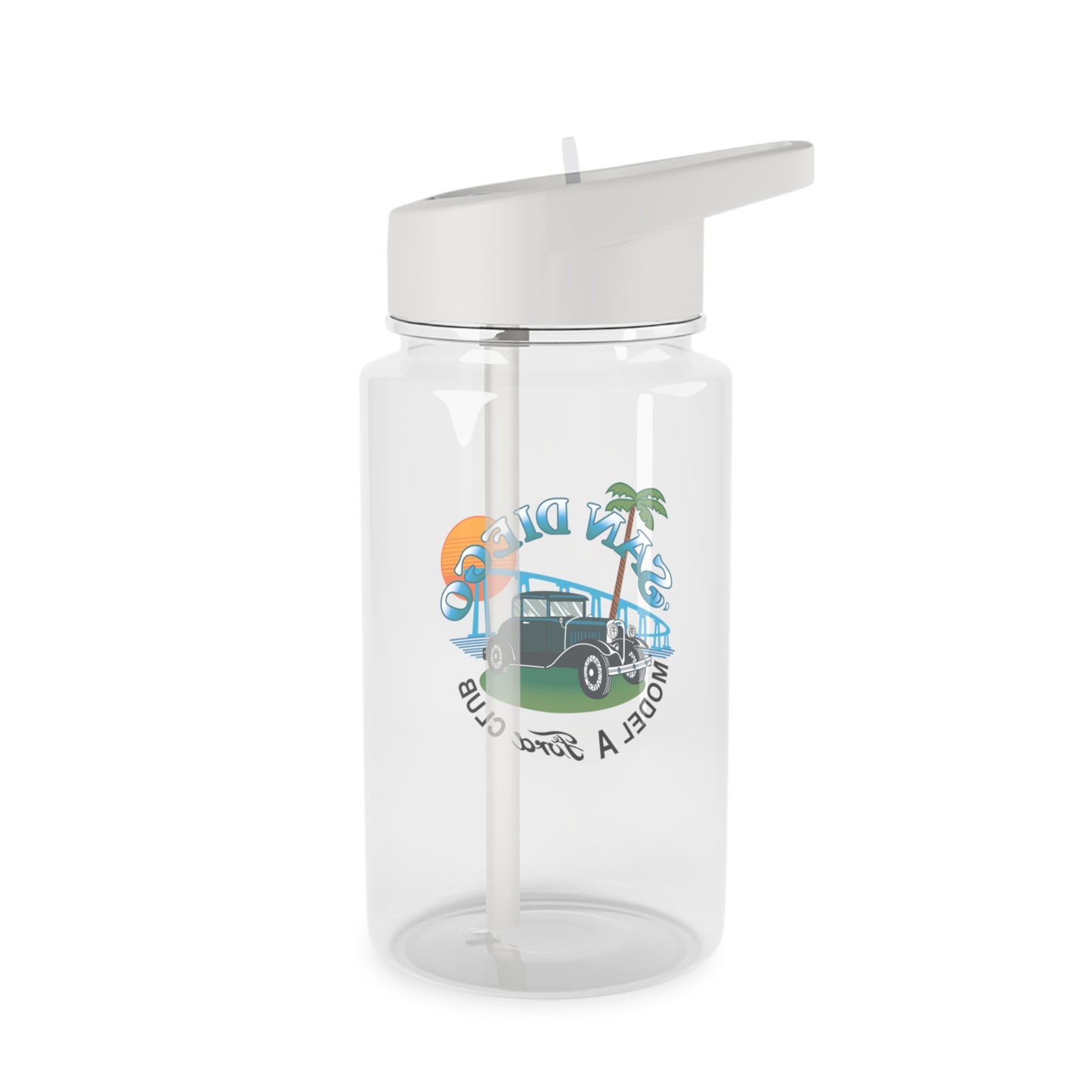 San Diego Model A Ford Club Tritan Water Bottle — San Diego Vintage Car Graphic