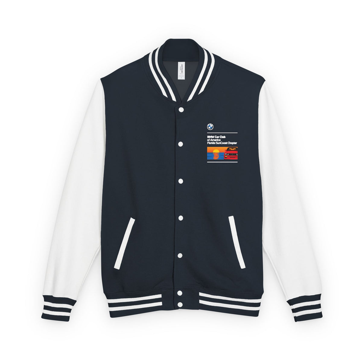 BMW Car Club of America Florida SunCoast Chapter Letterman Jacket - Front and Back Logos