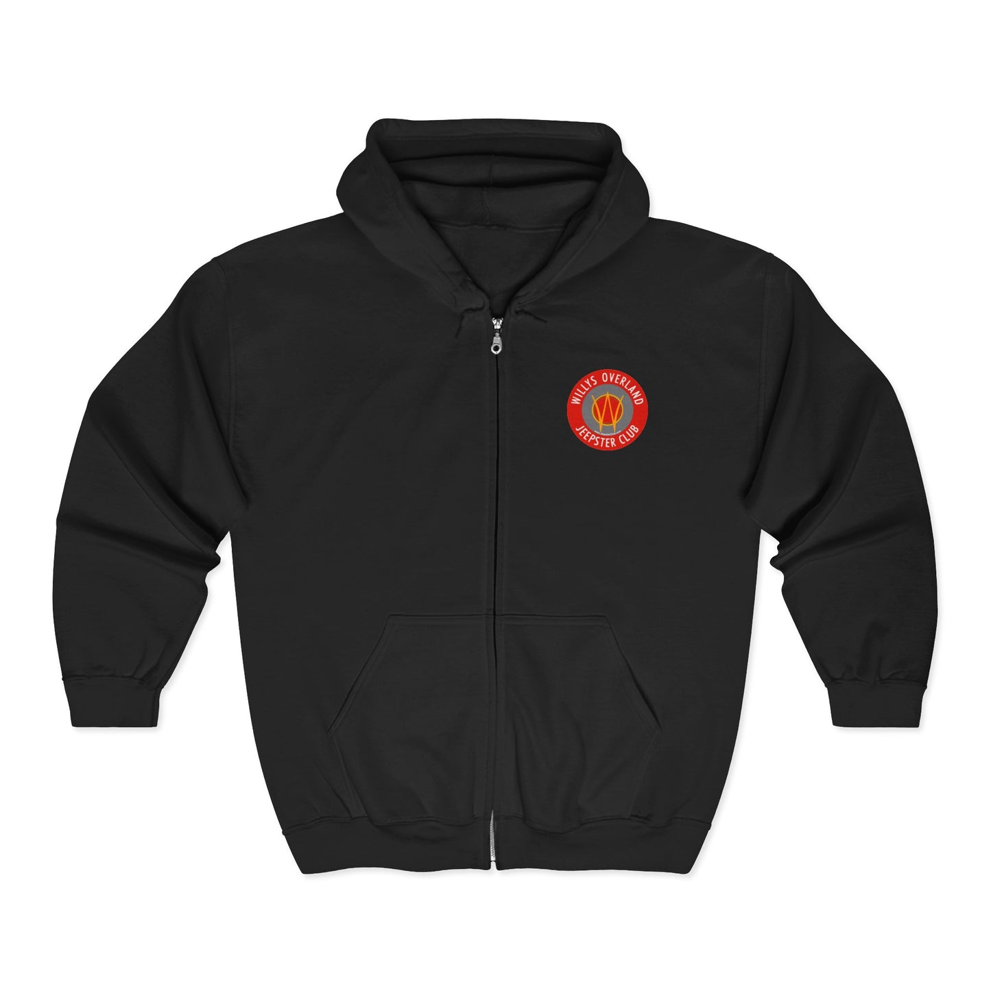 Vintage Willys Overland Jeepster Club Zip Hoodie