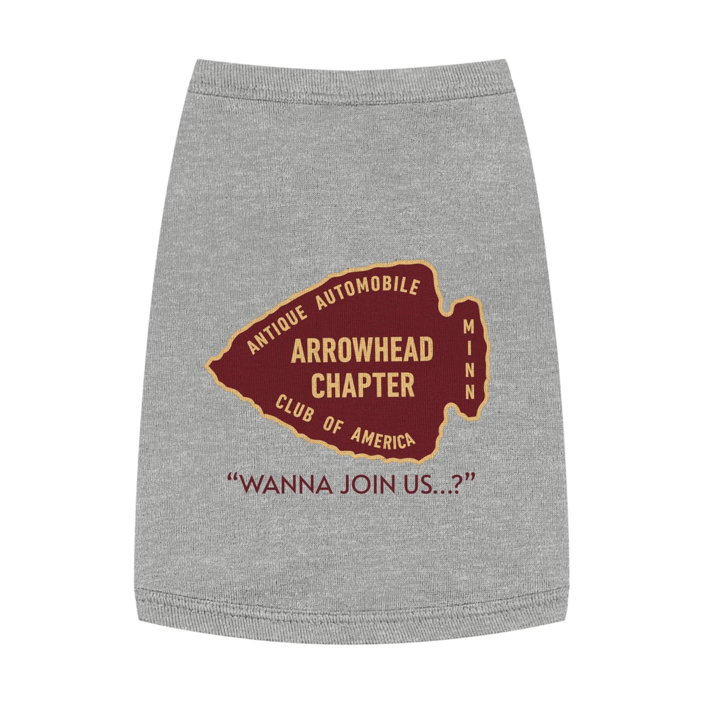 Arrowhead Chapter AACA Pet Tank Top – Vintage Automobile Club Dog Shirt