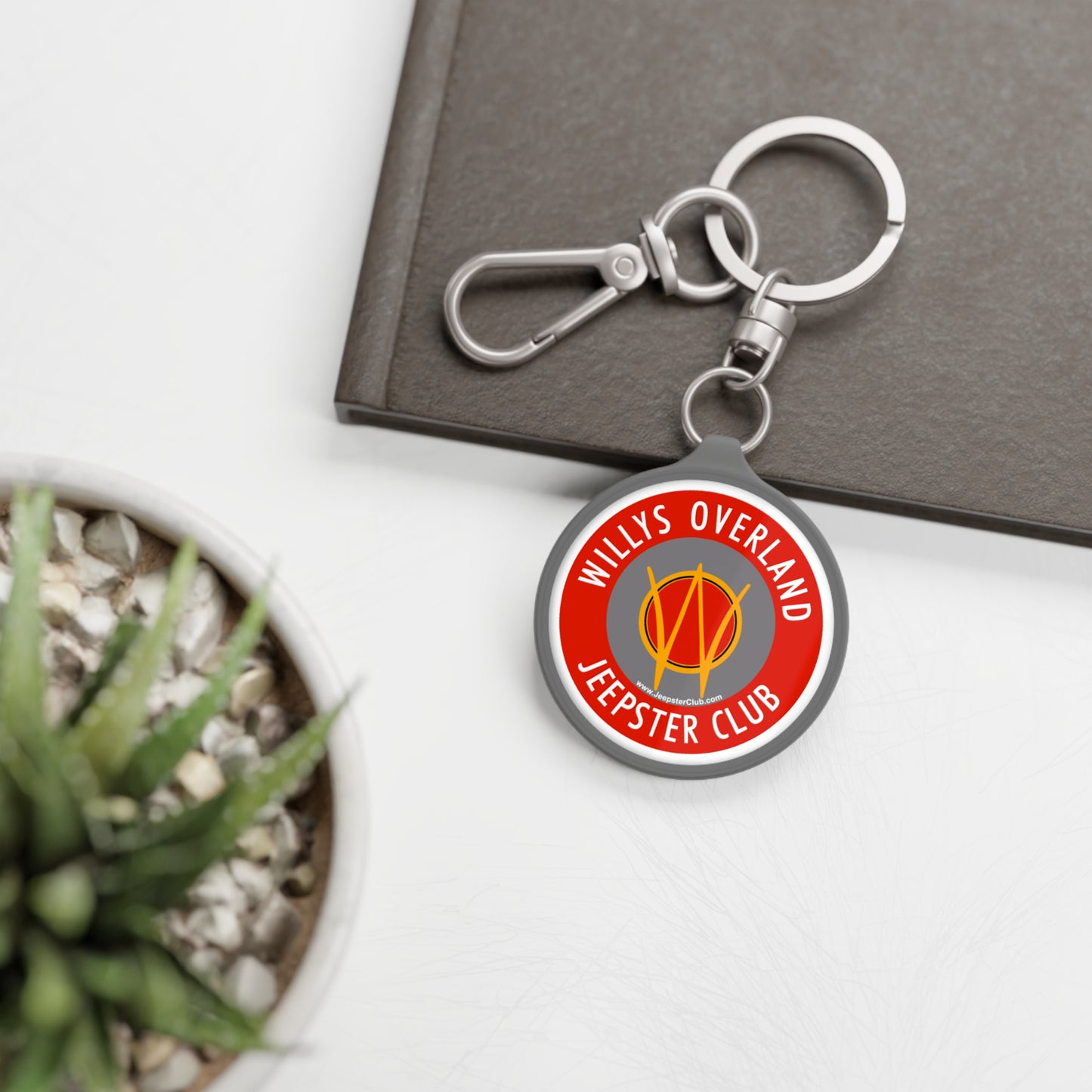 Willys Overland Jeepster Club Keyring Tag