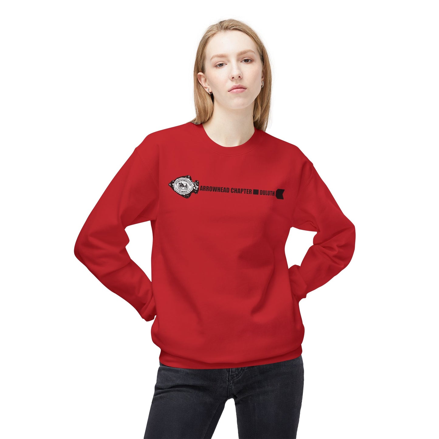 Arrowhead Chapter Club Crewneck Sweatshirt — Vintage Automobile Motor Club Design