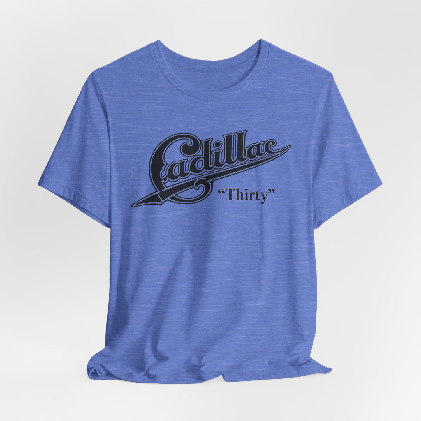 Cadillac “Thirty” Tee – Retro Vintage Script Graphic T‑Shirt