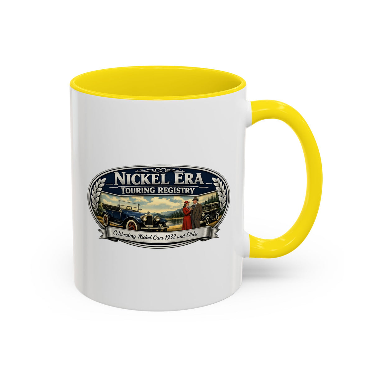 Nickel Era Touring Registry Coffee Mug — Vintage Classic Car Enthusiast Gift