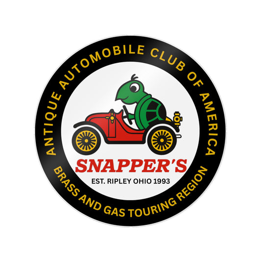 Snapper's Brass and Gas Touring Region Die-Cut Sticker — Great for your car trailer.