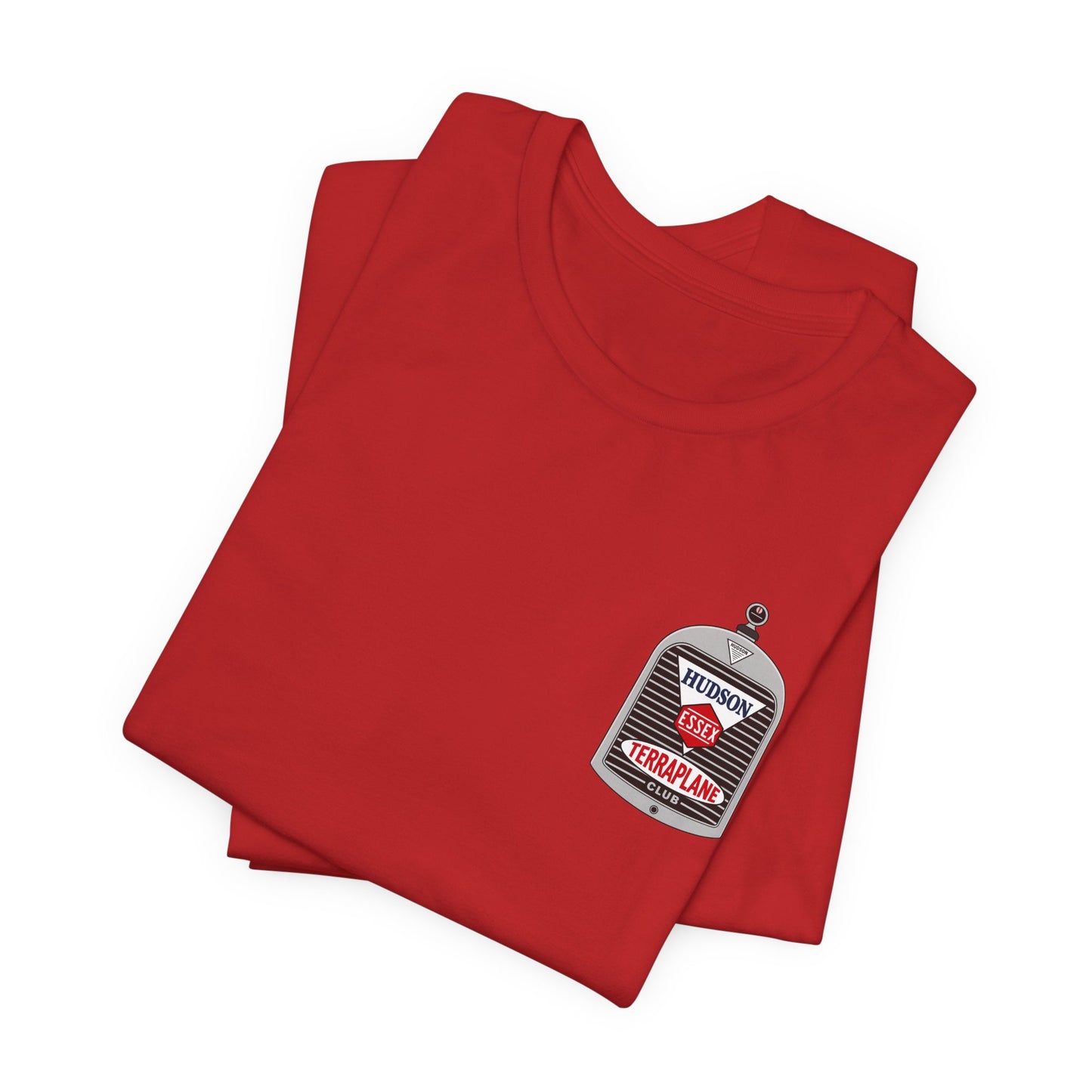 Hudson Essex Terraplane Club Small Chest Logo — Unisex Jersey Short Sleeve Tee
