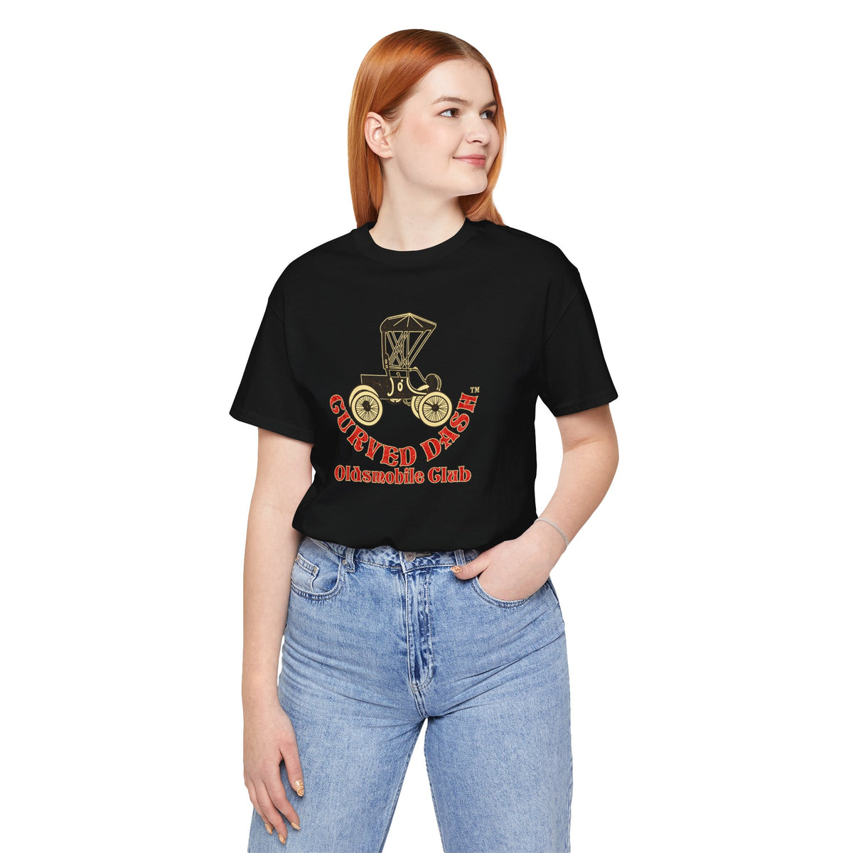 Curved Dash Oldsmobile Club T‑Shirt — Unisex Soft Short Sleeve Tee