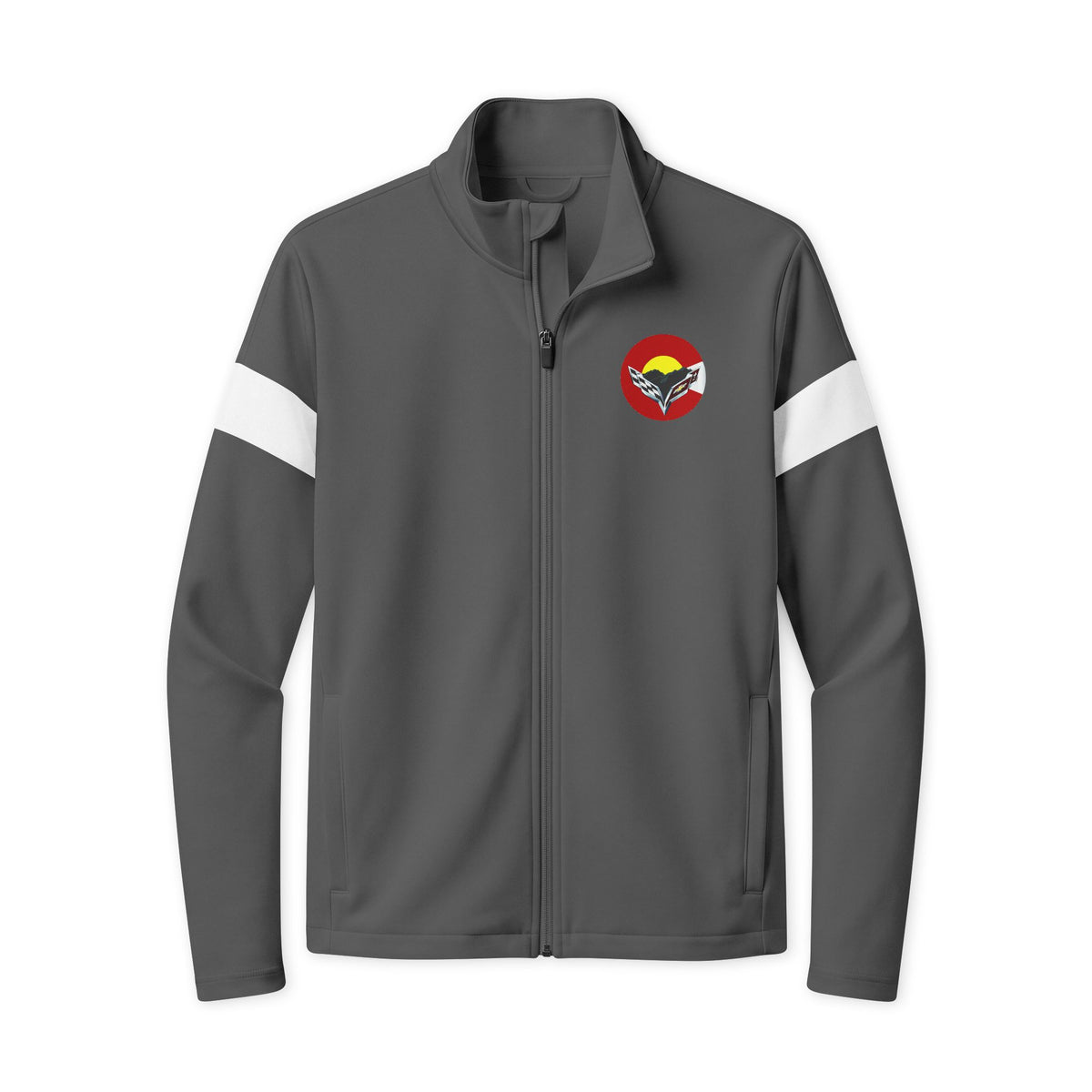Central Colorado Corvette Club Full-Zip Jacket — Printed Direct to Film with Front and Back Logos