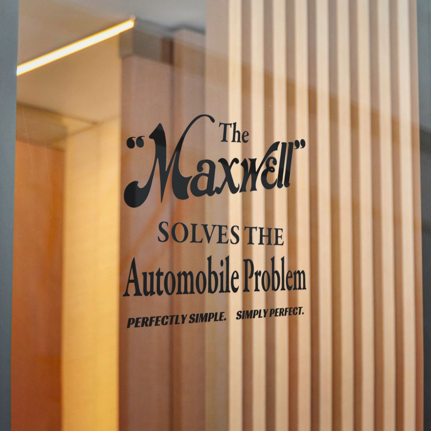 "The Maxwell" Solves the Automobile Problem — Die-Cut Sticker