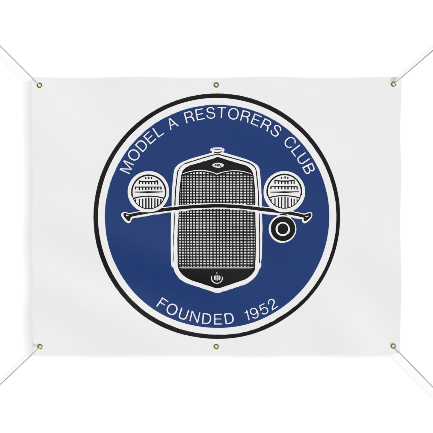Model A Restorers Club Matte Banner – Vintage Car Grill Emblem Outdoor Sign (Founded 1952)