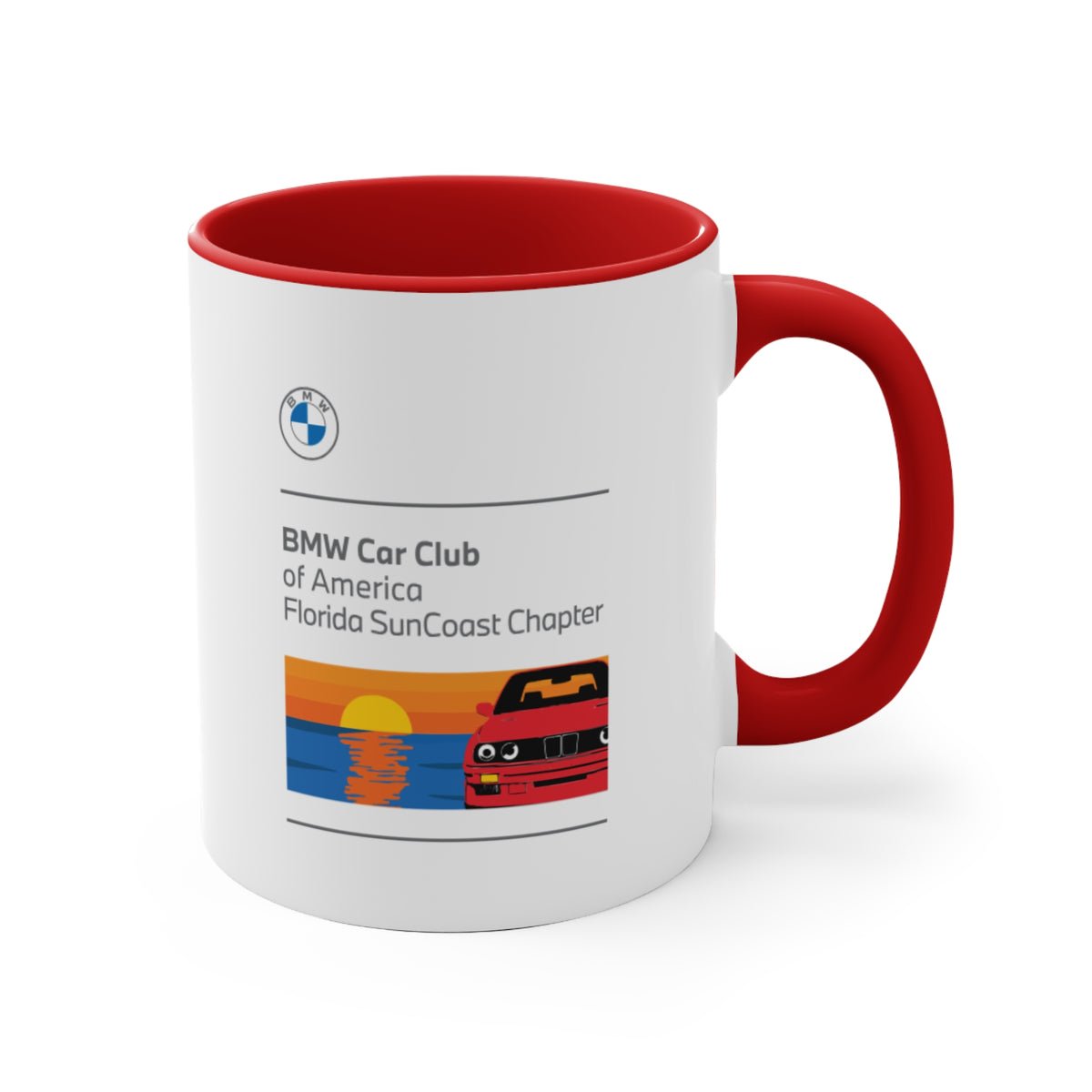 BMW Car Club of America Florida SunCoast Chapter Accent Mug