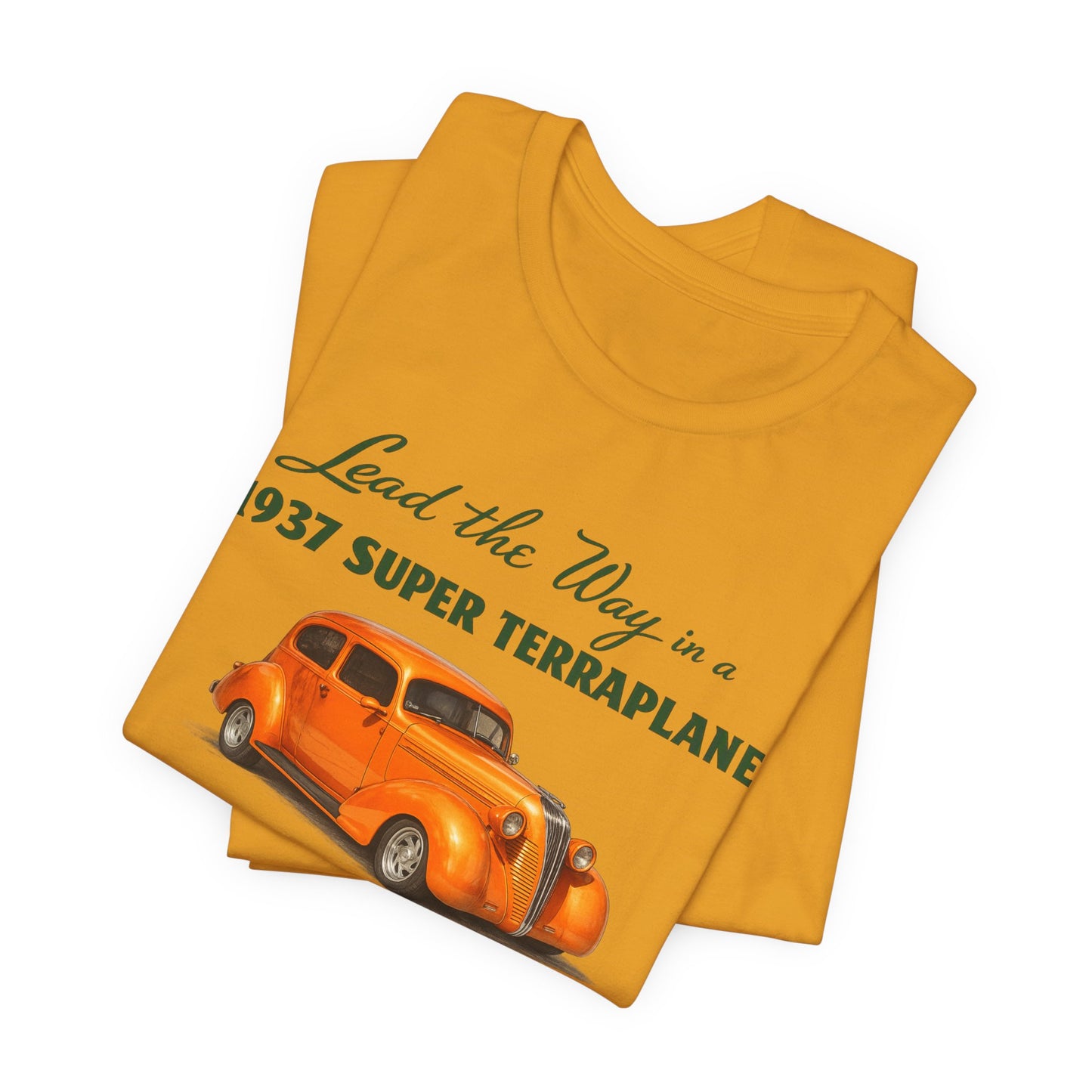 1937 Hudson Super Terraplane Vintage Car Tee – "Lead the Way" Classic Auto Unisex Jersey Short Sleeve T‑Shirt