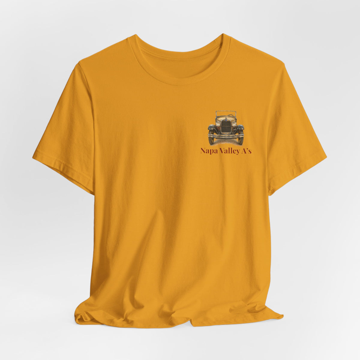 Napa Valley A's Tee — Small Front Logo and Large Back Logo