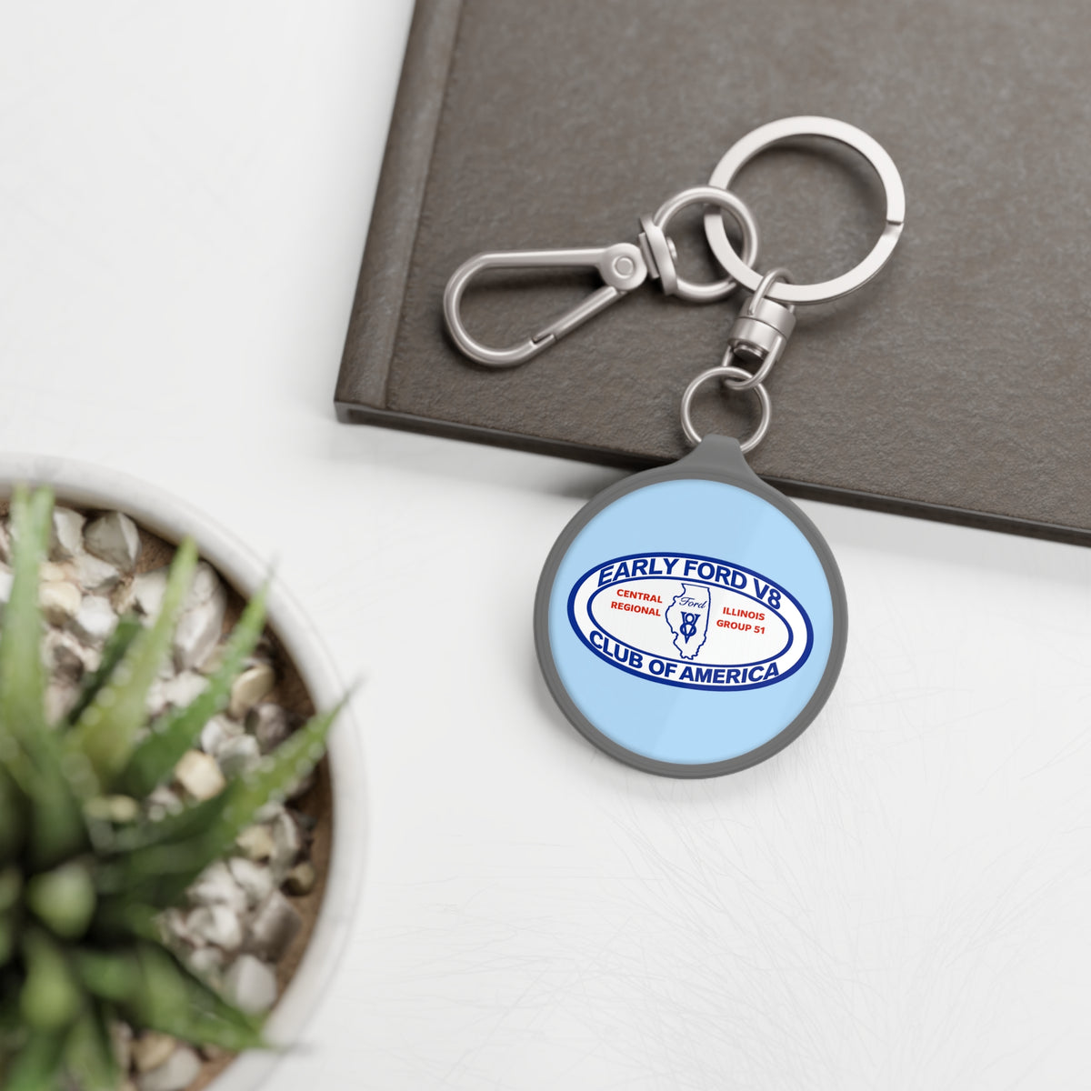 Central Illinois Early Ford V8 Keyring Tag