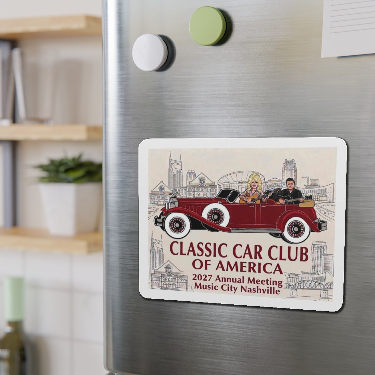 Classic Car Club of America 2027 Nashville Die-Cut Magnet