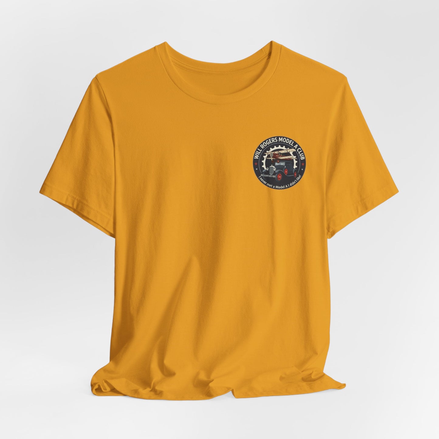 Will Rogers Model A Club – Vintage Car Graphic Tee (Front and Back Logos)