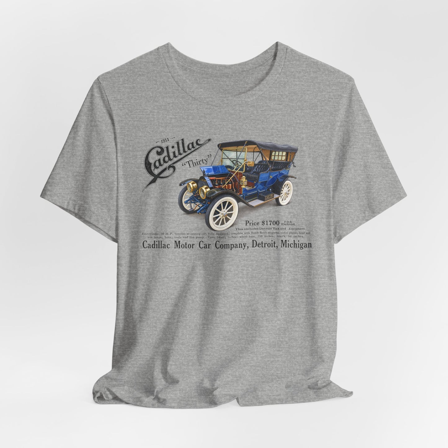 1911 Cadillac Vintage Car Tee – Classic Antique Automobile Graphic Shirt