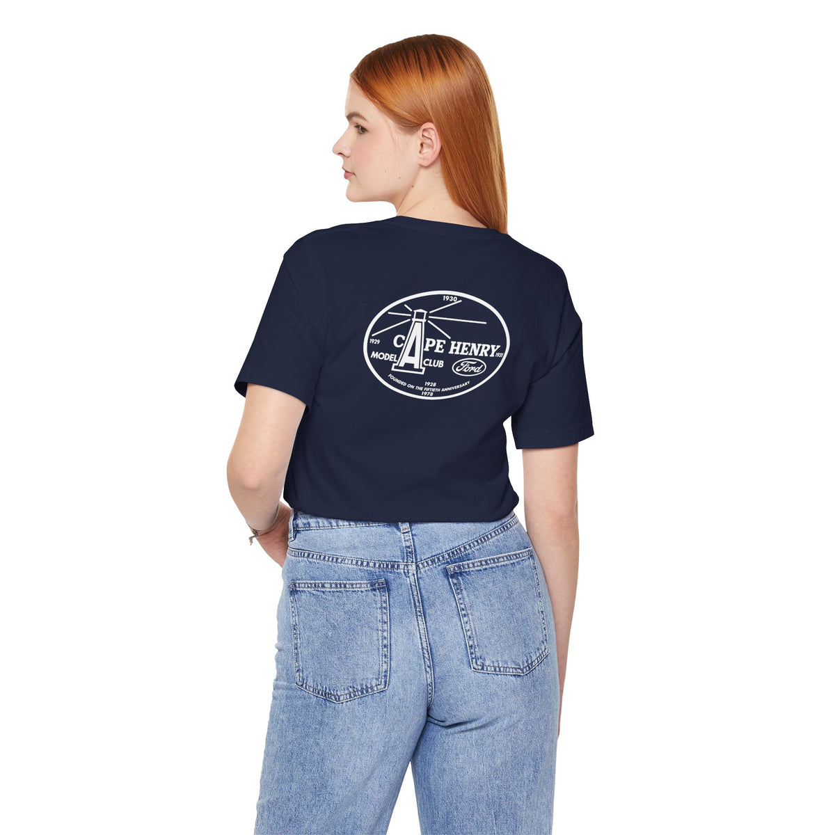 Cape Henry Model A Club Unisex Soft Short Sleeve Tee - Front and Back Logos