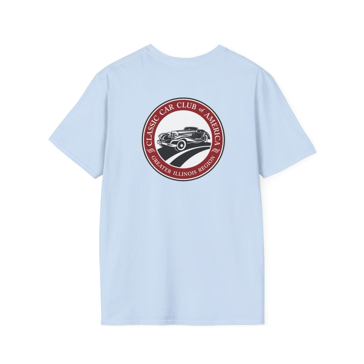 Classic Car Club of America Greater Illinois Region — Unisex Softstyle T-Shirt Front and Back Logos