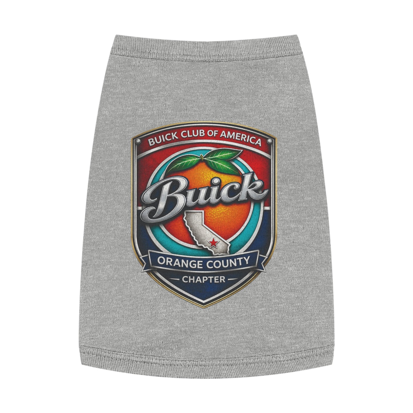 Buick Club of America Orange County Pet Tank Top — Logo Dog Shirt