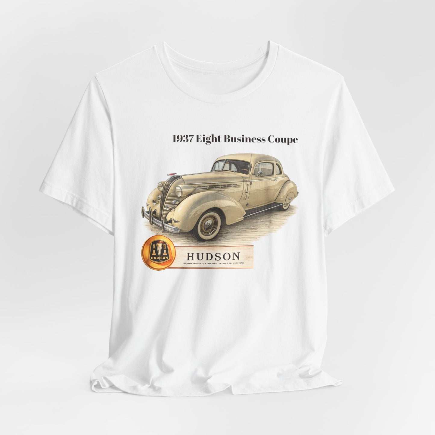 1937 Hudson Eight Business Coupe Vintage Car T-Shirt (JG)