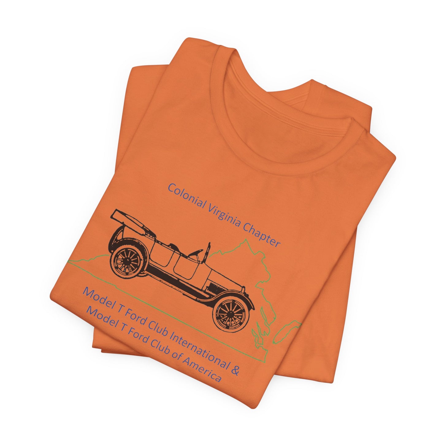 Colonial Virginia Chapter Tee — Colonial Virginia Chapter Vintage Car Shirt