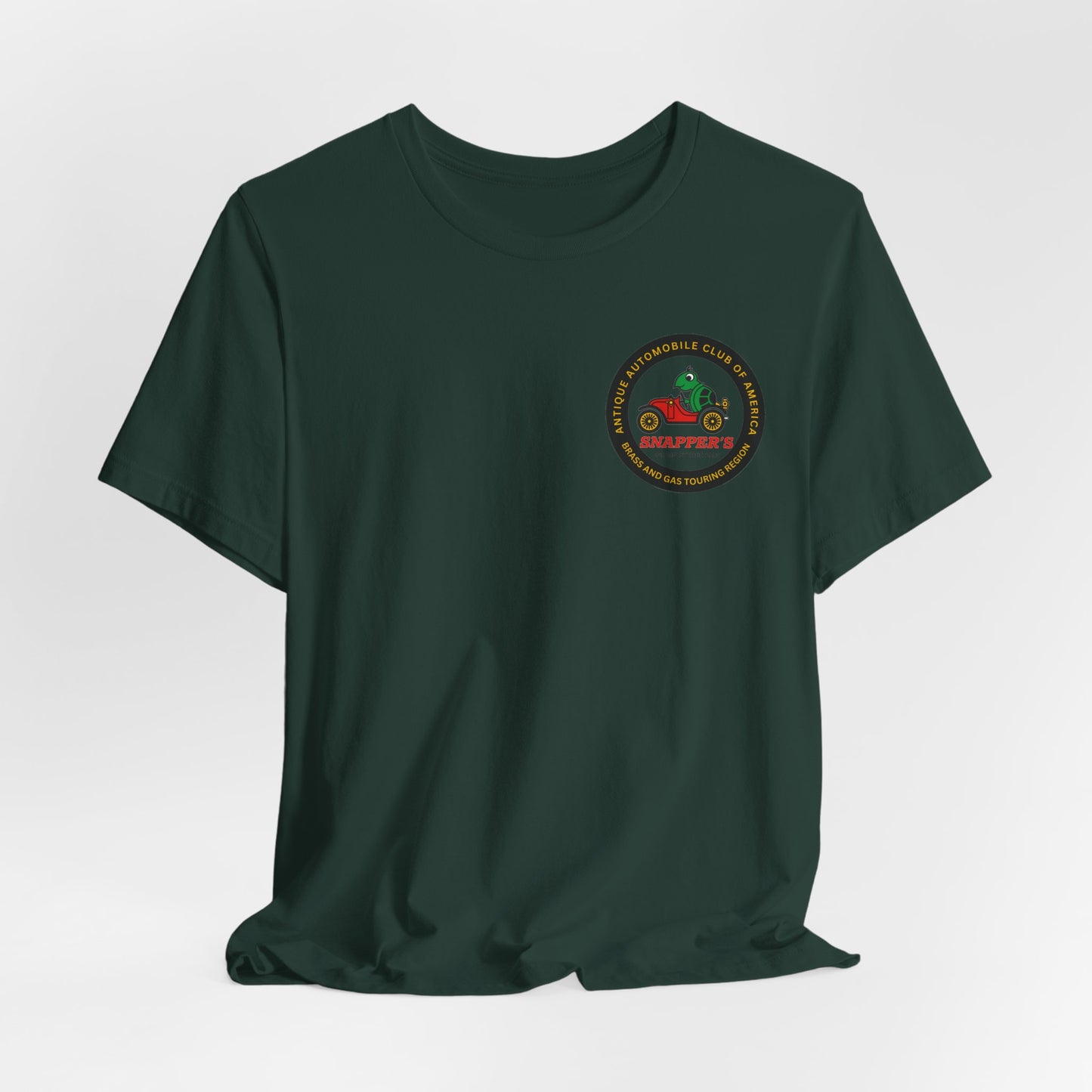 Snapper's Brass and Gas Touring Region Logo T-Shirt — Front logo only