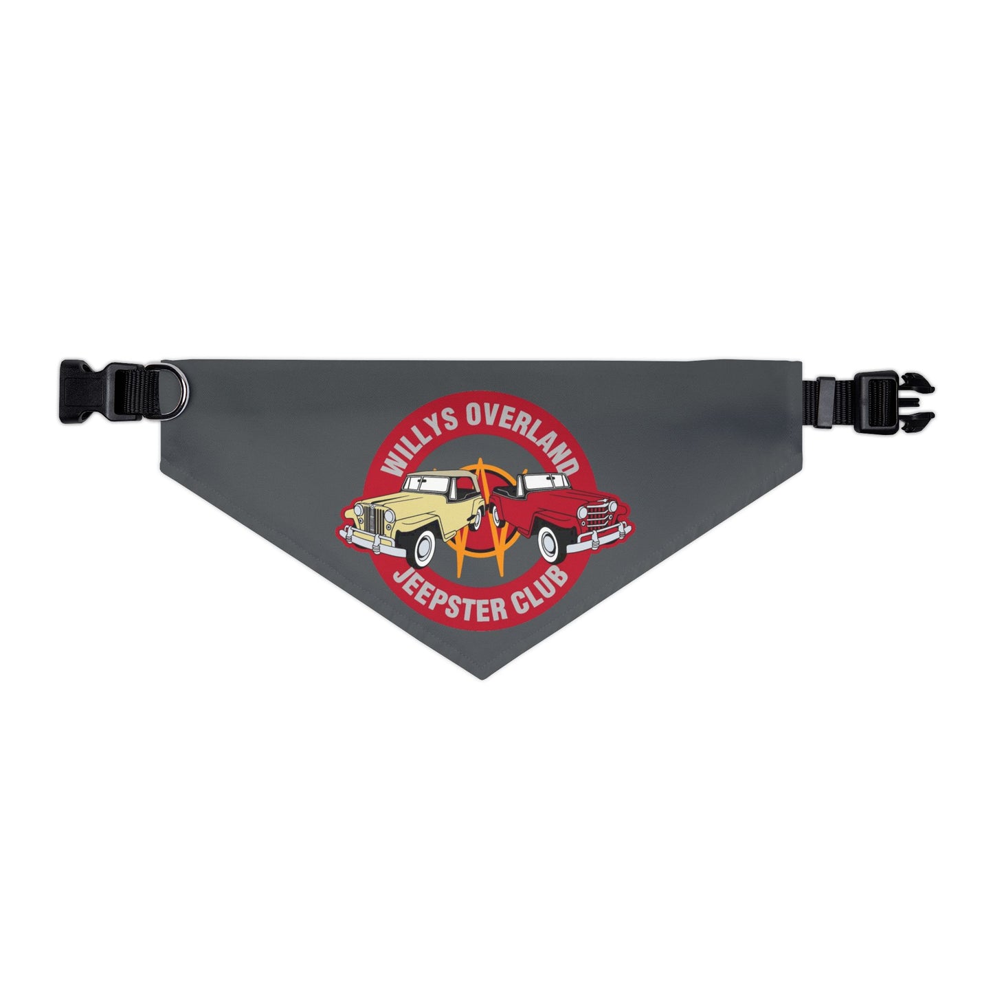 Willys Overland Jeepster Club Pet Bandana Collar — Vintage Jeep Dog Scarf