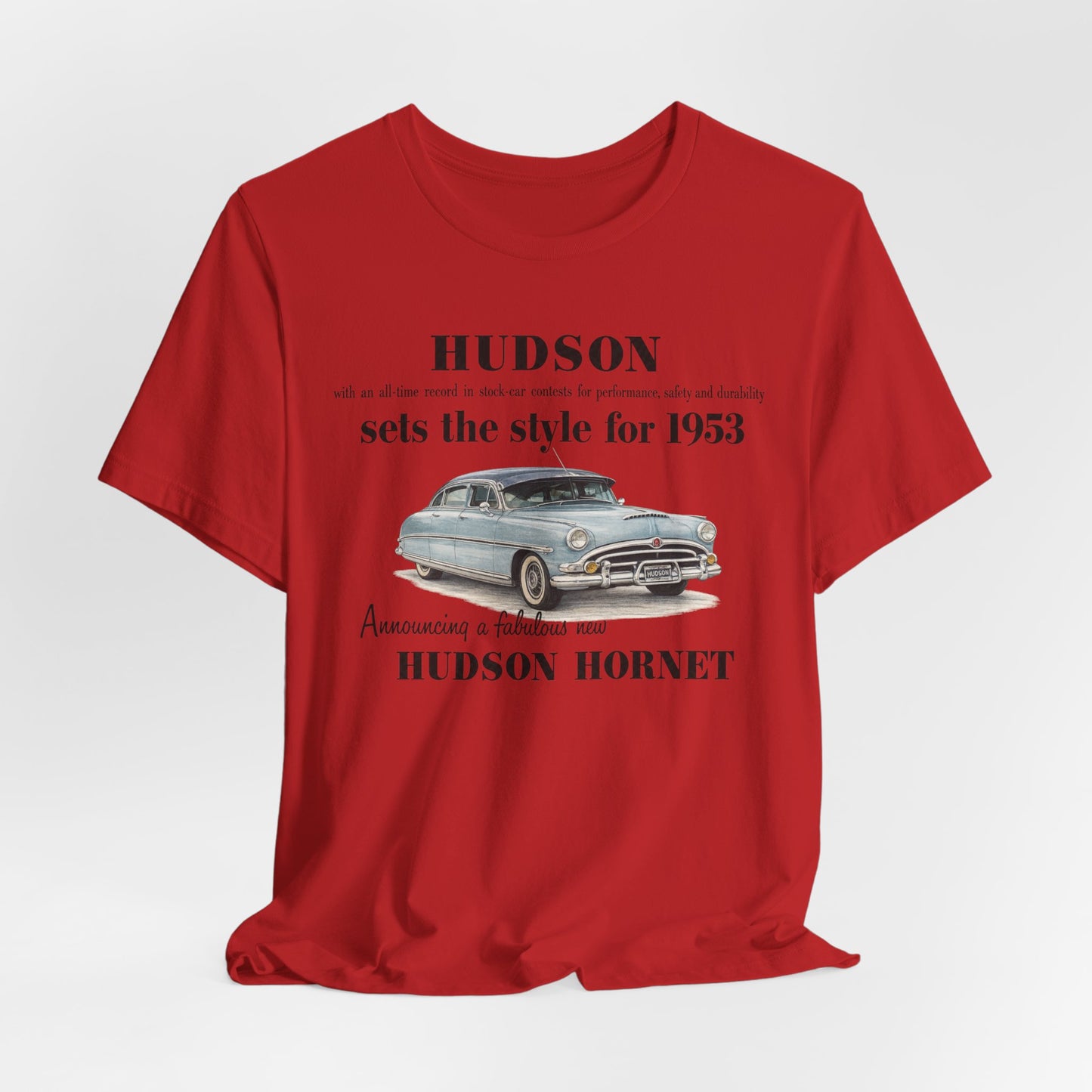 1953 Hudson Hornet Car Tee - Unisex Jersey Short Sleeve Tee