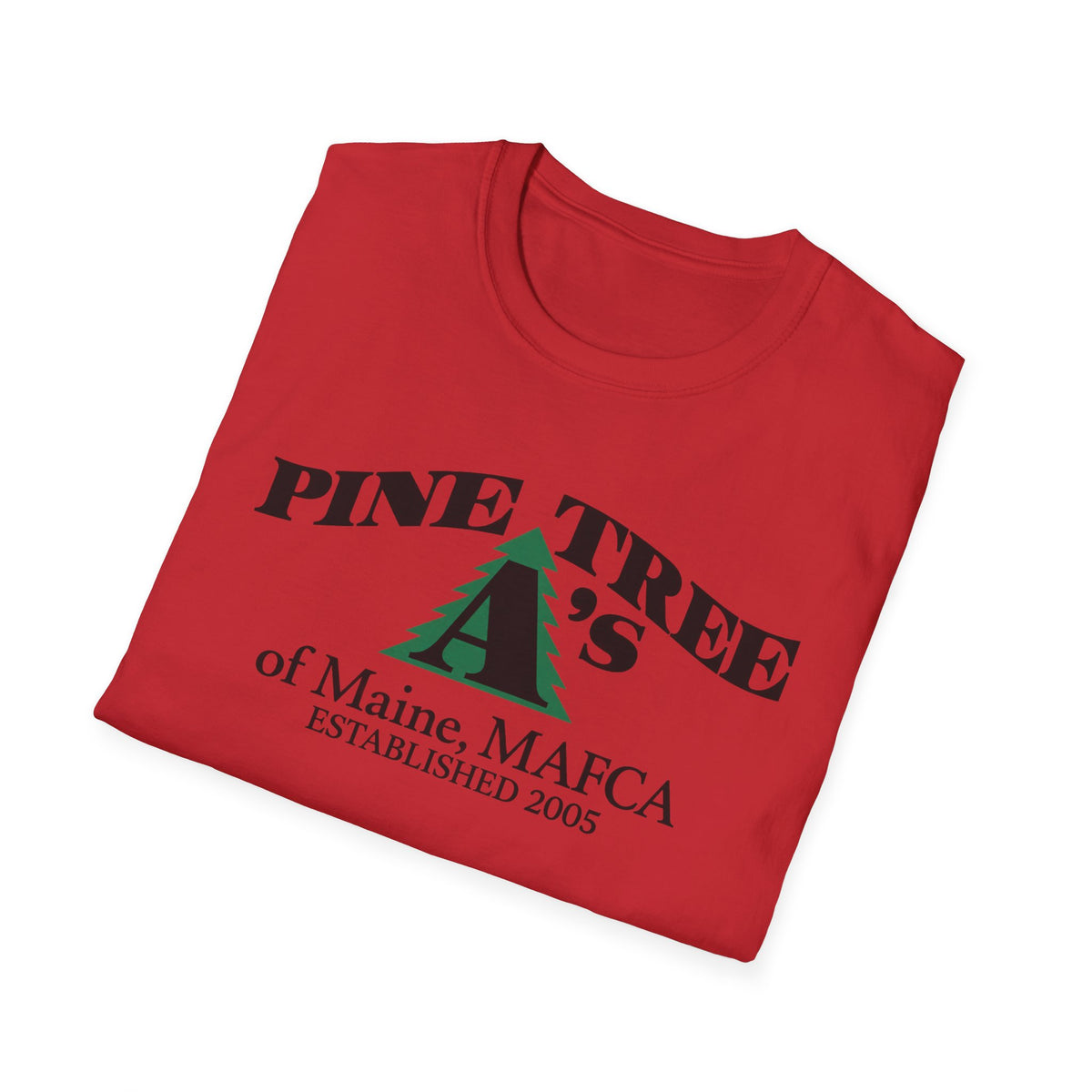 Pine Tree A's of Maine, MAFCA T-Shirt — Unisex Softstyle T-Shirt