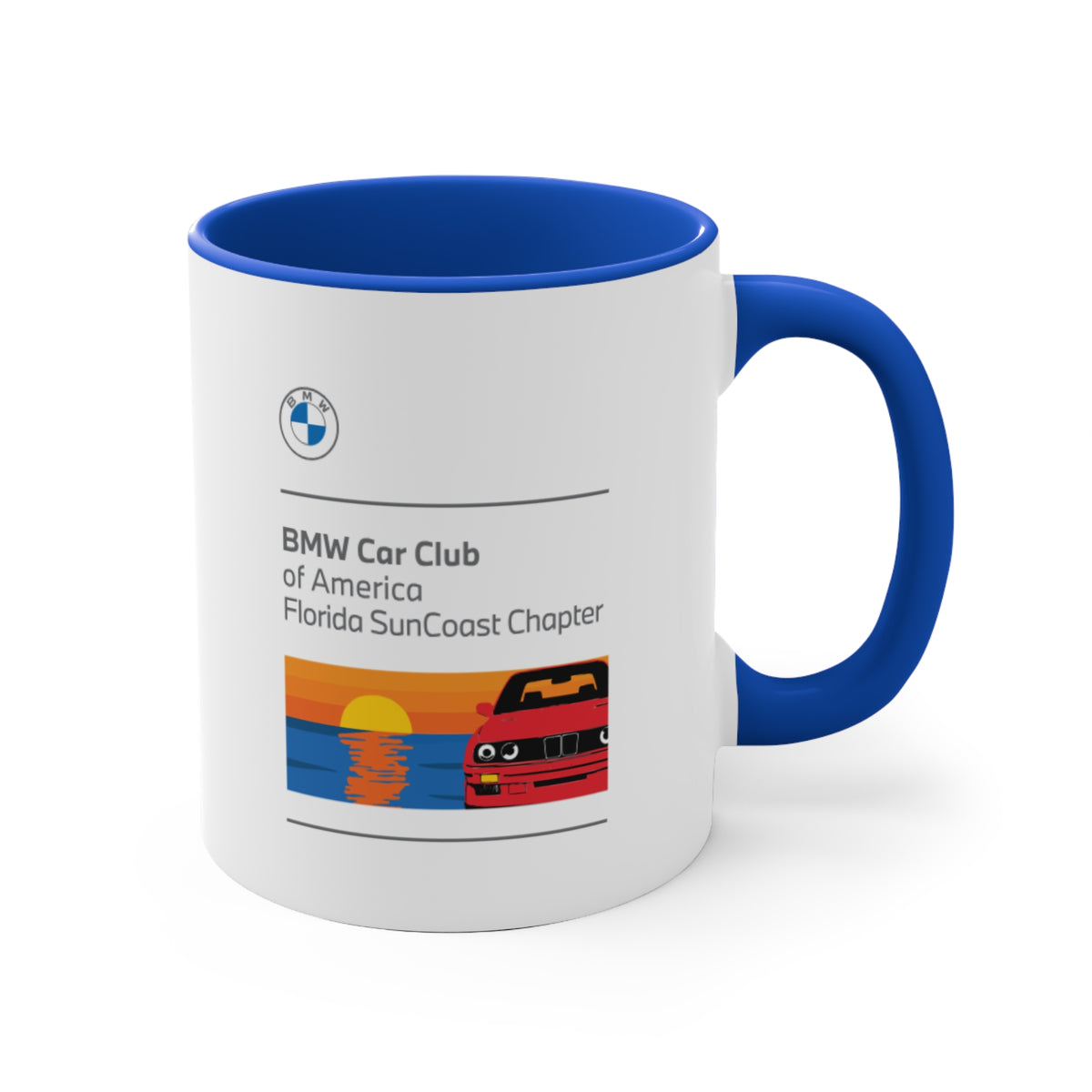 BMW Car Club of America Florida SunCoast Chapter Accent Mug