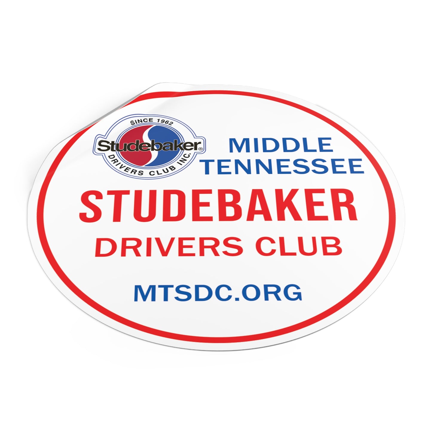 Middle Tennessee Studebaker Drivers Club Chapter Vinyl Sticker — Great for Windshields!