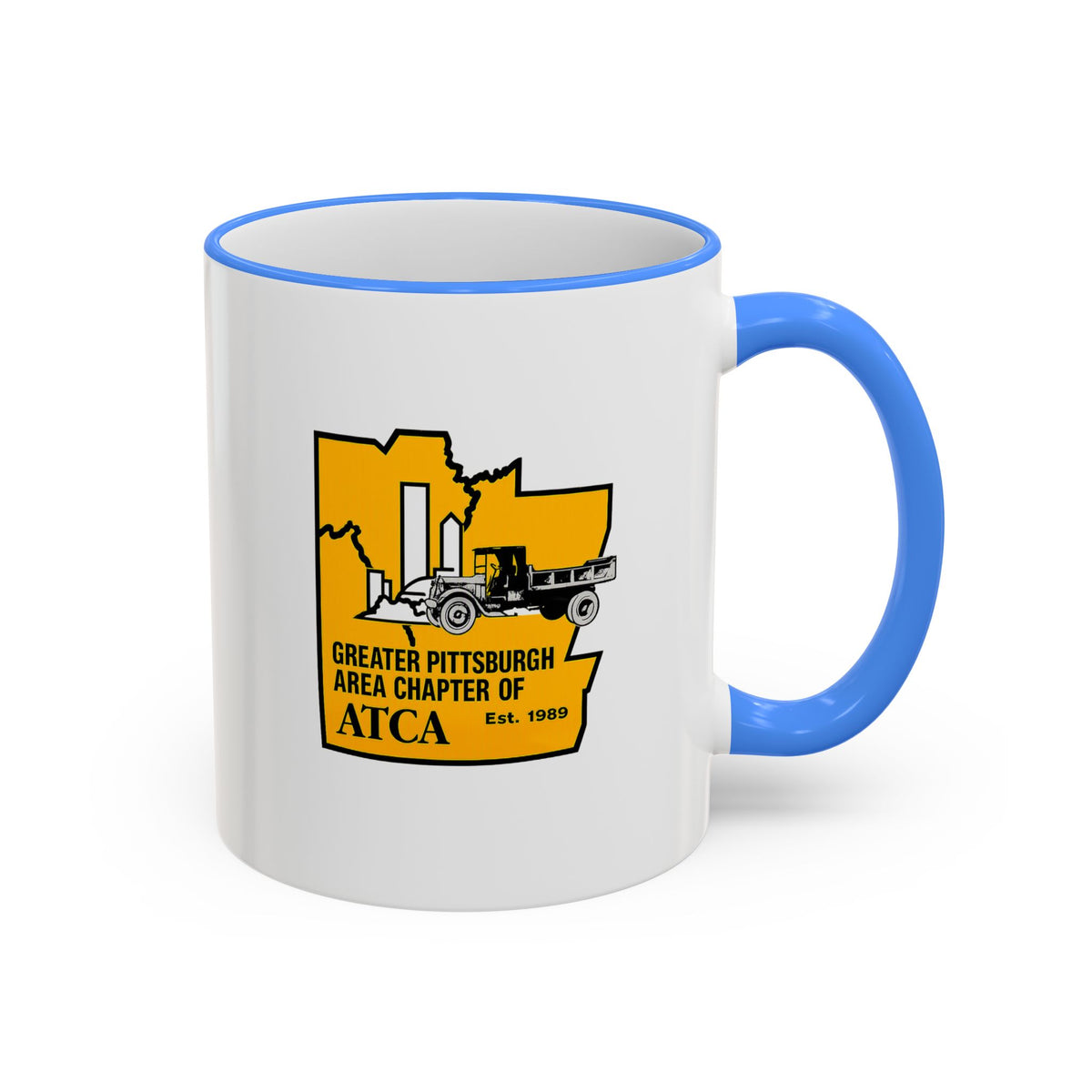 Greater Pittsburgh Area Chapter of ATCA Coffee Mug with Accent Rim & Handle