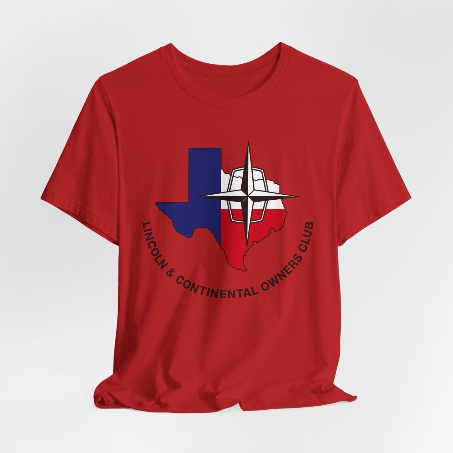 Lincoln & Continental Owners Club - Texas Gulf Coast Region T‑Shirt — Unisex Jersey Short Sleeve Tee