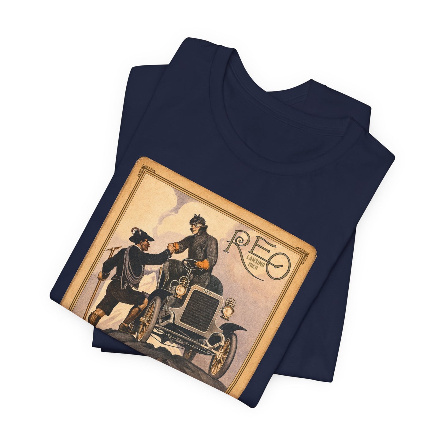 REO Lansing Michigan Mountain Climbers T-Shirt - Unisex Soft Short Sleeve Tee