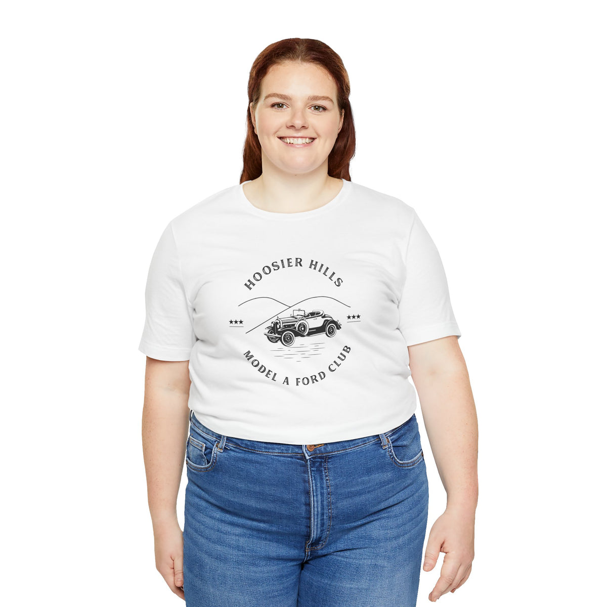 Hoosier Hills Model A Ford Club Unisex Jersey Short Sleeve Tee