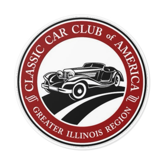 Classic Car Club of America Greater Illinois Region Round Vinyl Sticker