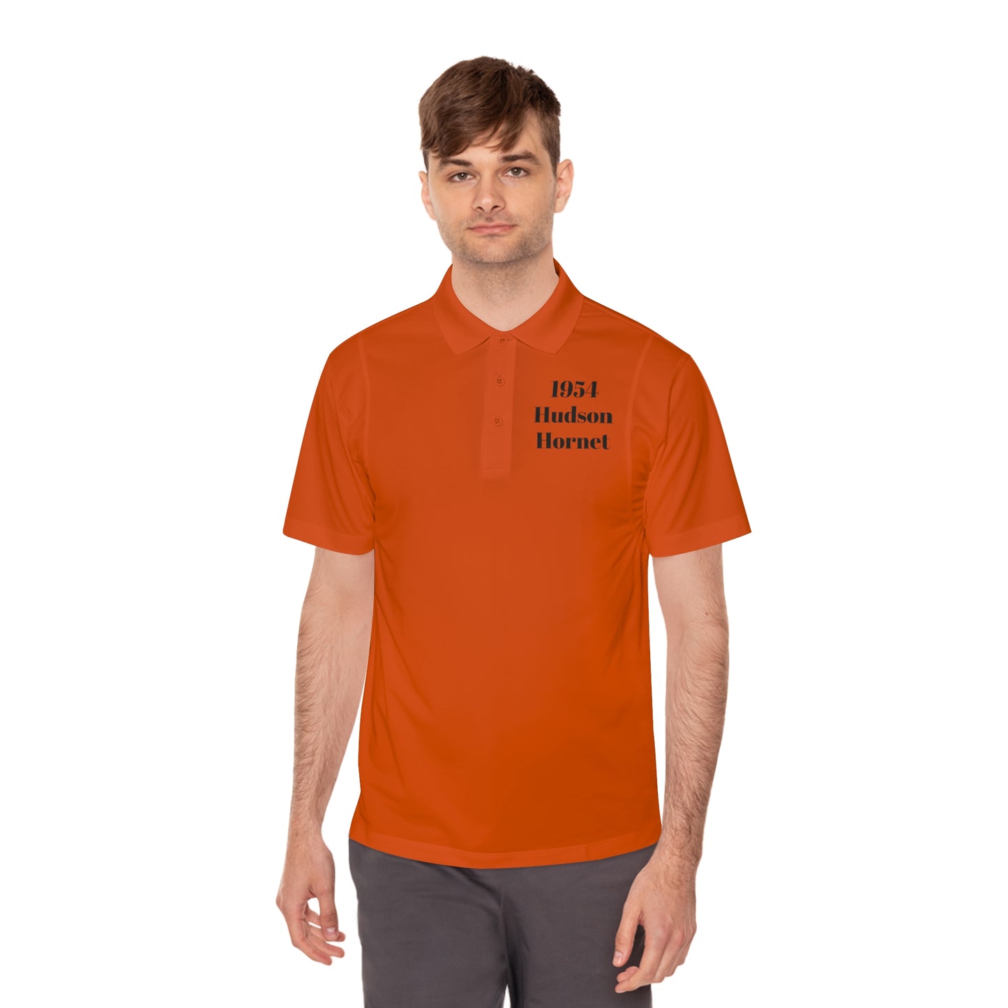 1954 Hudson Hornet Polo — Vintage Classic Car Men’s Sport Shirt (JF)