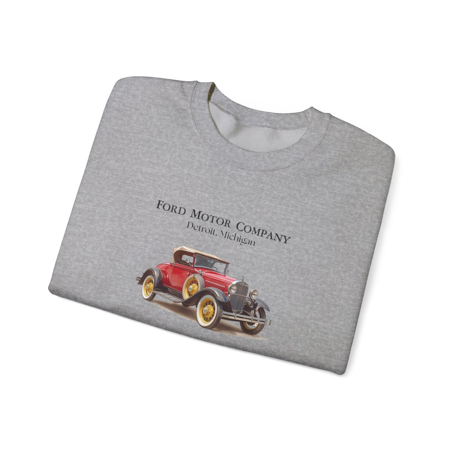 1931 Ford Model A Roadster Deluxe Sweatshirt – Vintage Car Graphic Crewneck