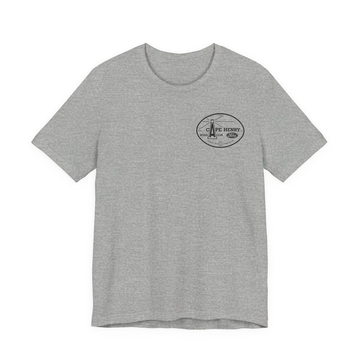Cape Henry Model A Club Unisex Soft Short Sleeve Tee - Front and Back Logos