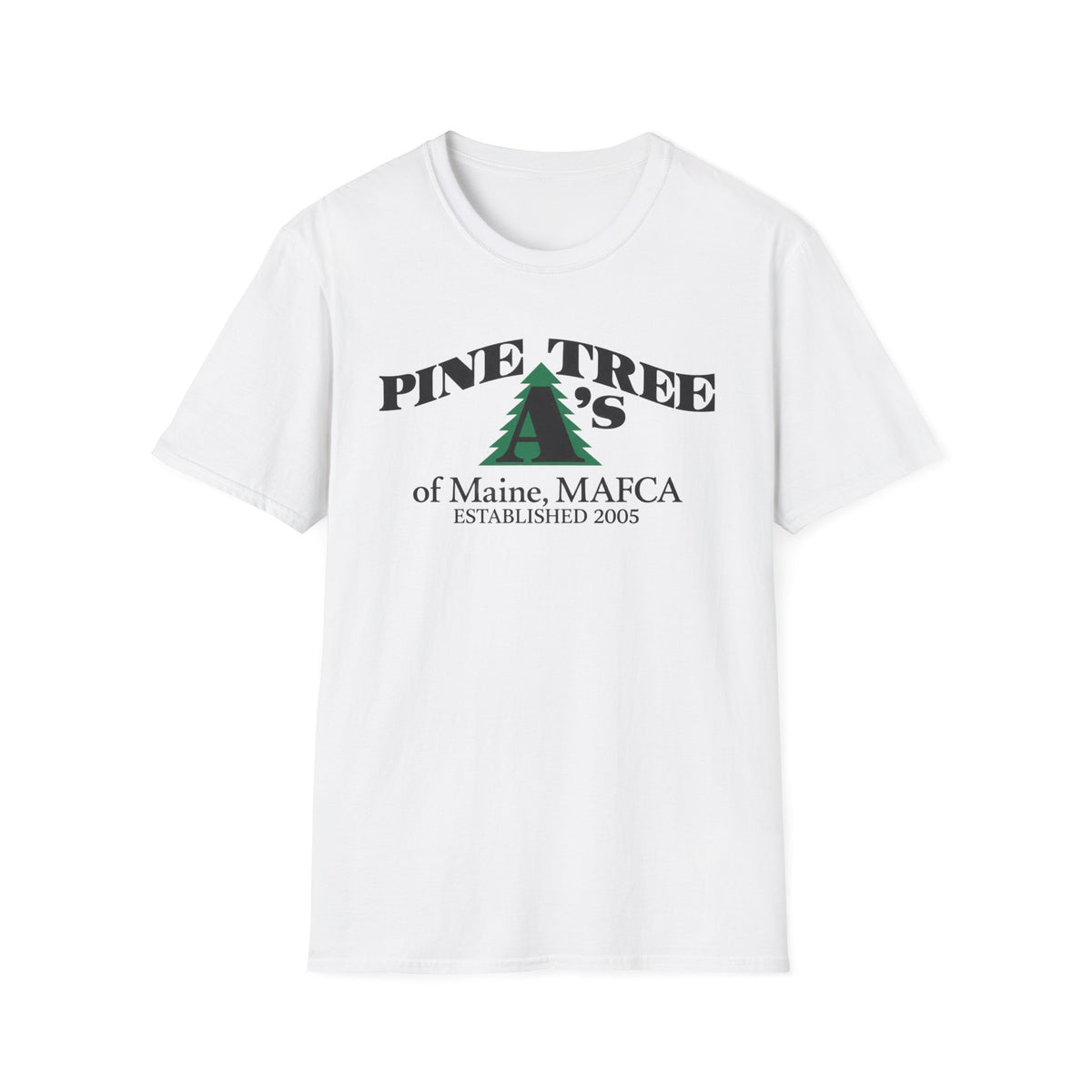 Pine Tree A's of Maine, MAFCA T-Shirt — Unisex Softstyle T-Shirt