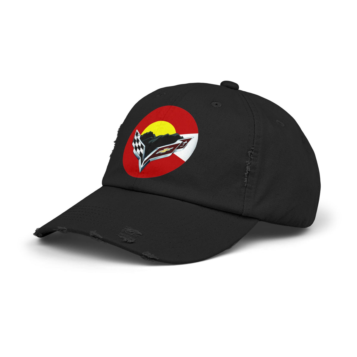 Central Colorado Corvette Club Distressed Cap — Direct to Film Printed