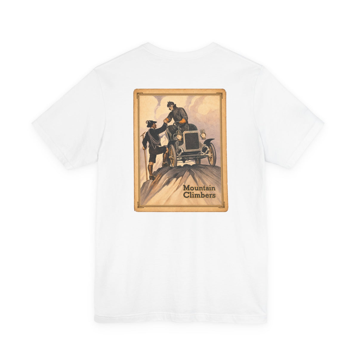 REO Lansing Michigan Mountain Climbers Tee — Unisex Soft Short Sleeve Tee