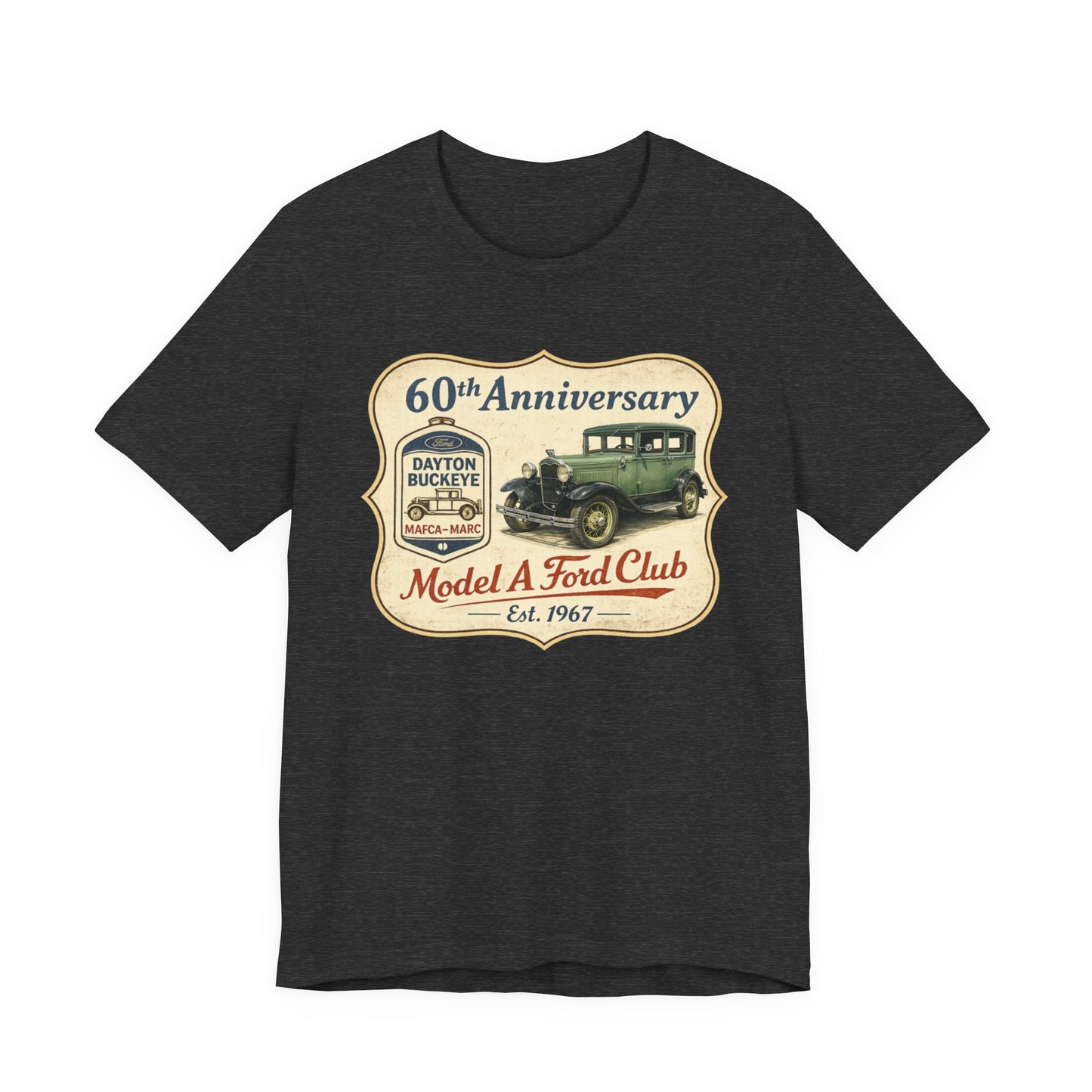 Dayton Buckeye Model A Ford Club 60th Anniversary Tee (SSG) - Vintage Classic Car Shirt