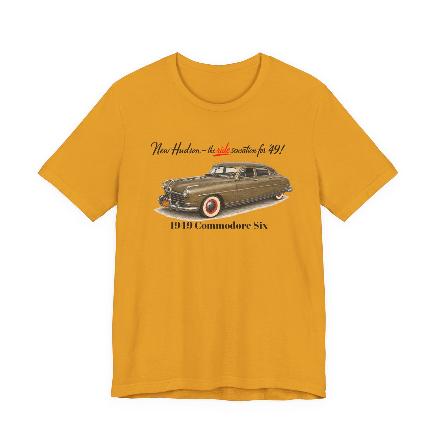 1949 Hudson Commodore Six Vintage Car T-Shirt — Unisex Jersey Short Sleeve Tee (DT)