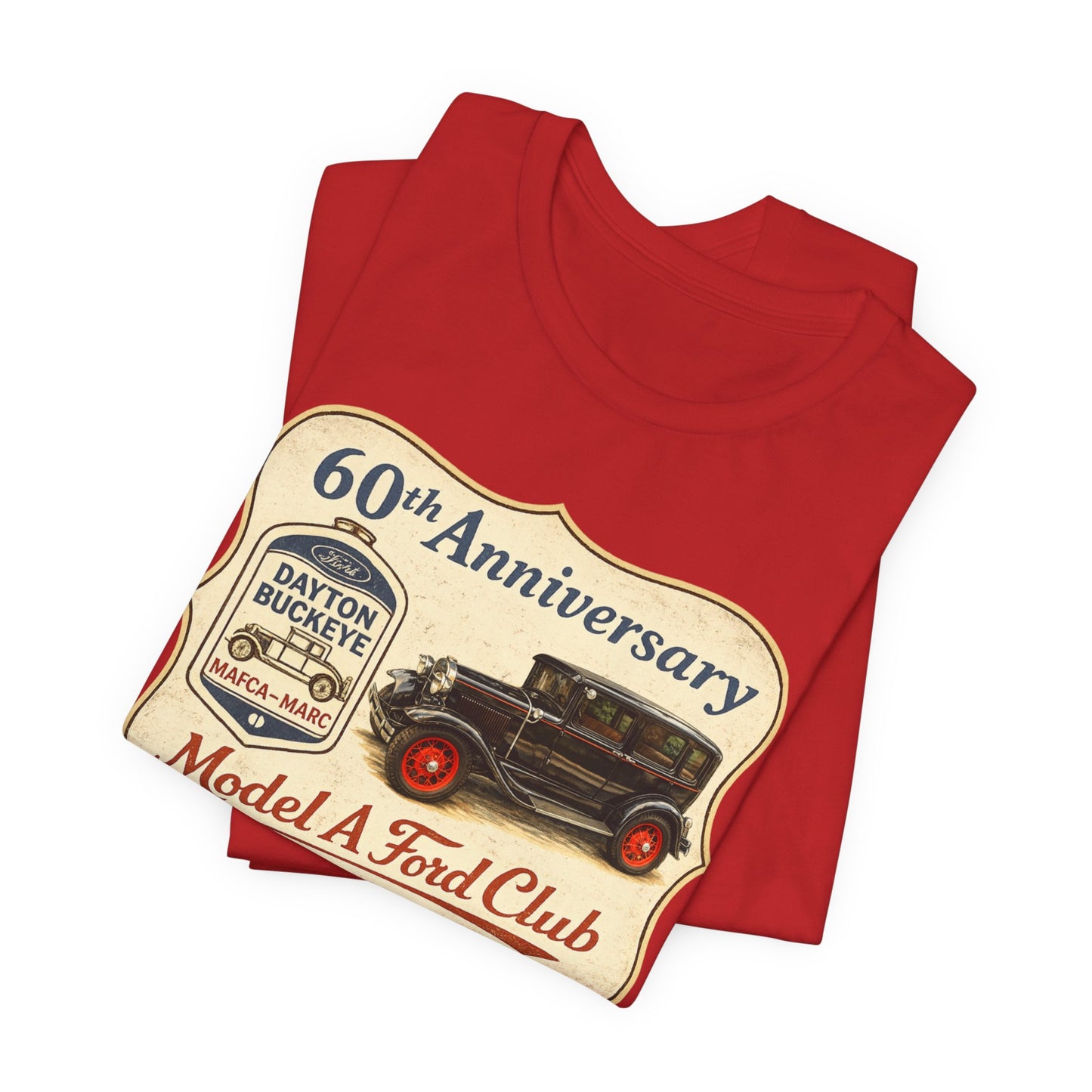 Dayton Buckeye Model A Ford Club 60th Anniversary Tee (SH) - Vintage Classic Car Shirt