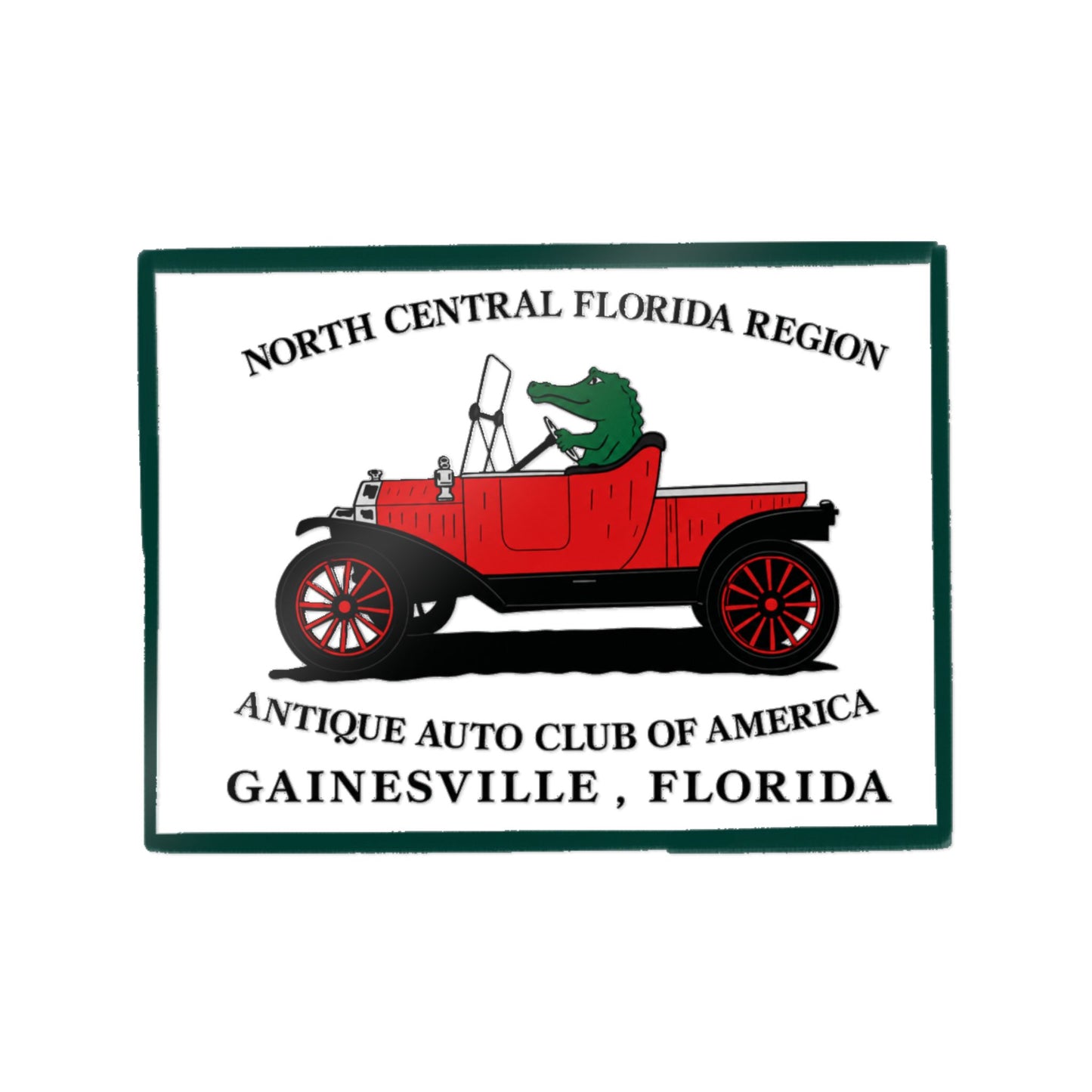 North Central Florida Region AACA Die-Cut Sticker — Small Stickers for Windshields and Large Stickers for Your Car Trailer
