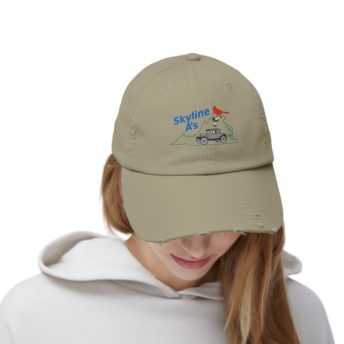 Skyline A's Distressed Baseball Cap (printed) — Vintage Hat